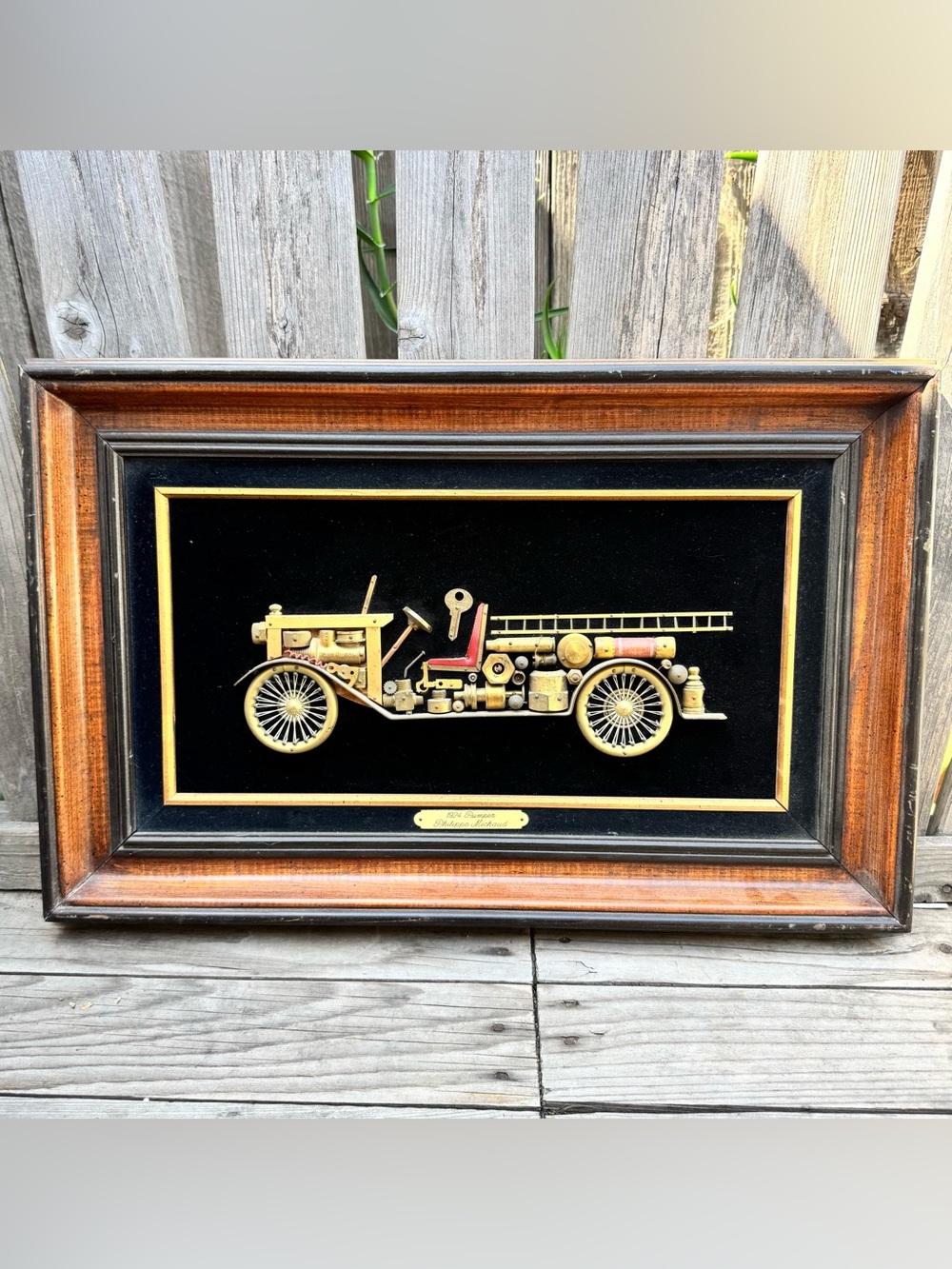 Vintage 1924 Ahrens-Fox Fire Pumper 3D Watch Part Art Framed by Philippe Michaud